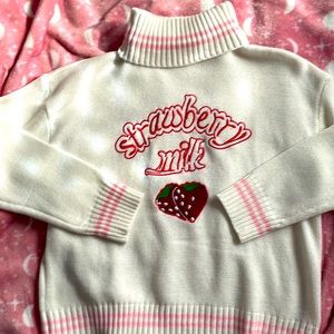 Kawaii Strawberry Milk sweater